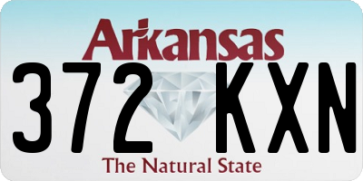 AR license plate 372KXN