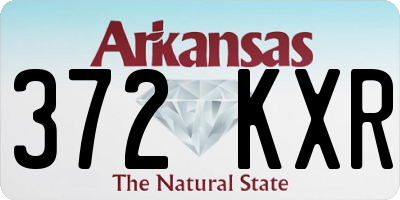 AR license plate 372KXR