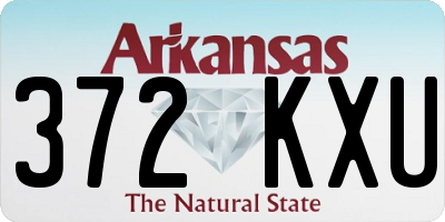 AR license plate 372KXU