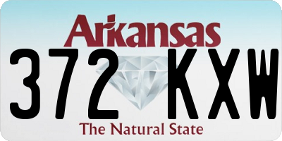 AR license plate 372KXW