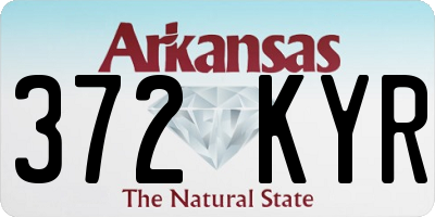 AR license plate 372KYR