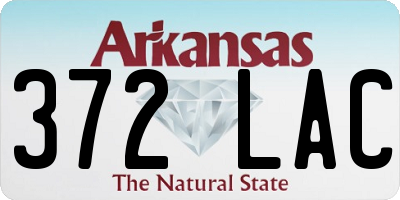 AR license plate 372LAC
