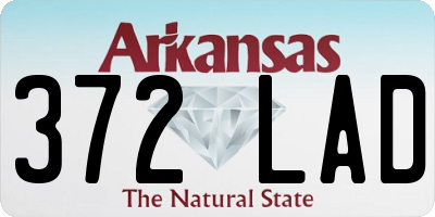 AR license plate 372LAD