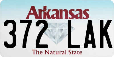 AR license plate 372LAK