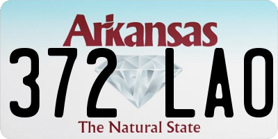 AR license plate 372LAO