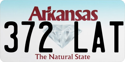 AR license plate 372LAT
