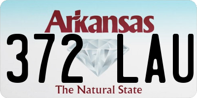 AR license plate 372LAU