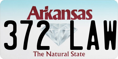 AR license plate 372LAW