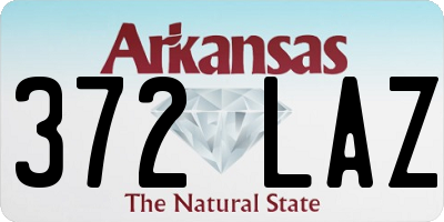 AR license plate 372LAZ