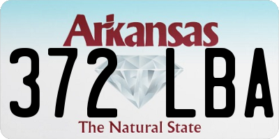 AR license plate 372LBA
