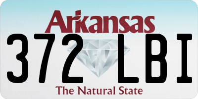 AR license plate 372LBI