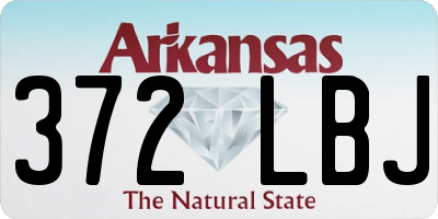 AR license plate 372LBJ