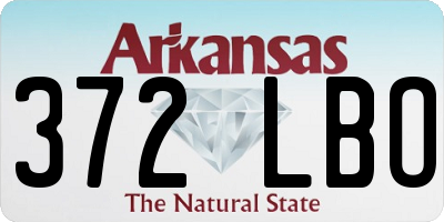 AR license plate 372LBO