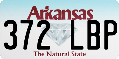 AR license plate 372LBP