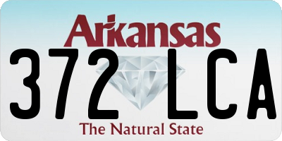 AR license plate 372LCA
