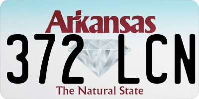 AR license plate 372LCN