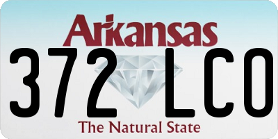 AR license plate 372LCO