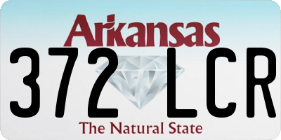 AR license plate 372LCR