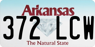 AR license plate 372LCW