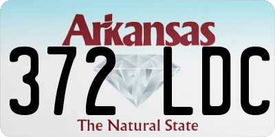 AR license plate 372LDC