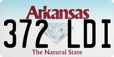 AR license plate 372LDI
