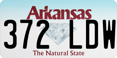 AR license plate 372LDW