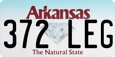 AR license plate 372LEG