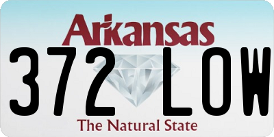 AR license plate 372LOW