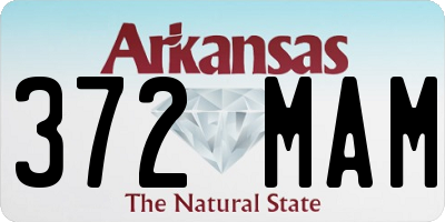 AR license plate 372MAM