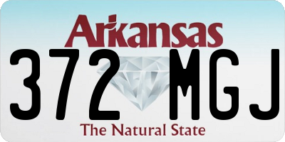AR license plate 372MGJ
