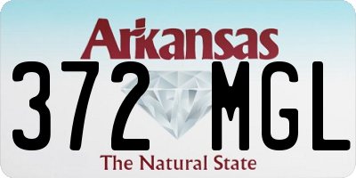 AR license plate 372MGL