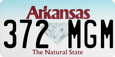 AR license plate 372MGM