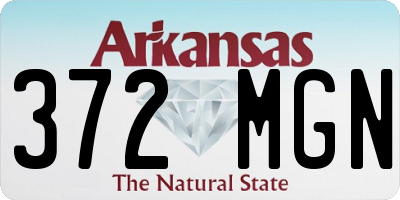 AR license plate 372MGN