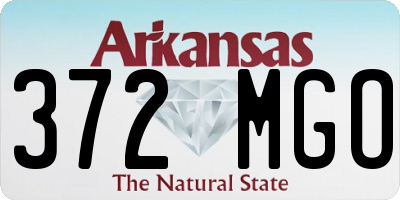 AR license plate 372MGO
