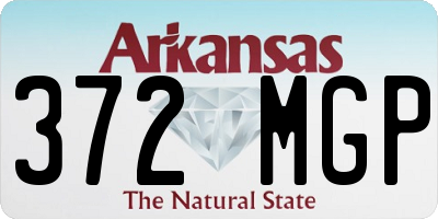 AR license plate 372MGP