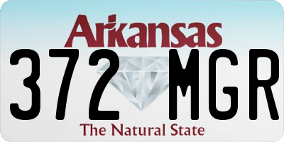 AR license plate 372MGR