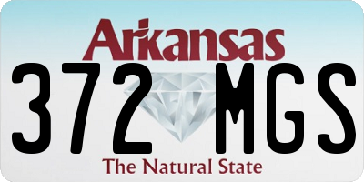 AR license plate 372MGS