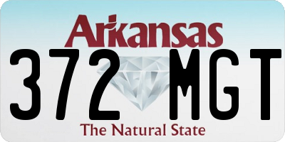 AR license plate 372MGT