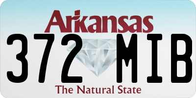 AR license plate 372MIB