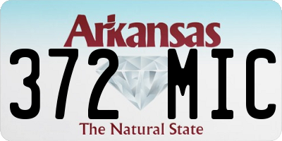 AR license plate 372MIC
