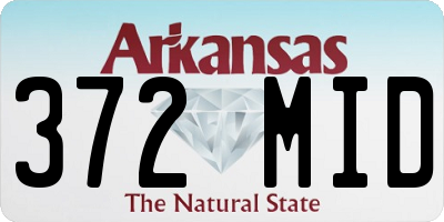 AR license plate 372MID