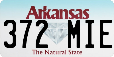 AR license plate 372MIE