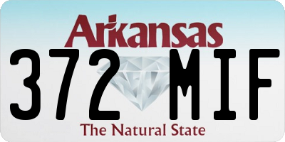 AR license plate 372MIF