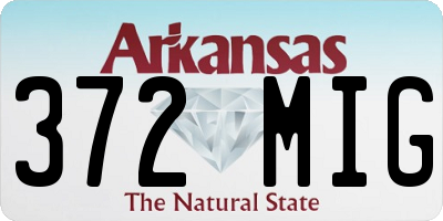 AR license plate 372MIG