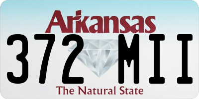 AR license plate 372MII