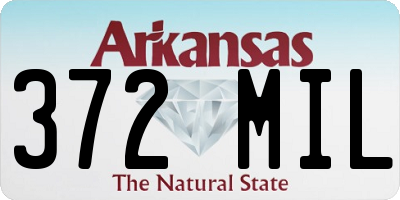 AR license plate 372MIL
