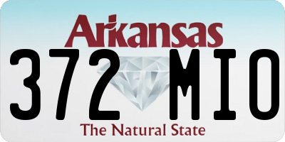 AR license plate 372MIO