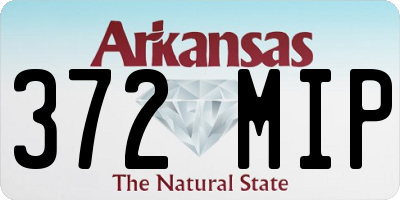 AR license plate 372MIP