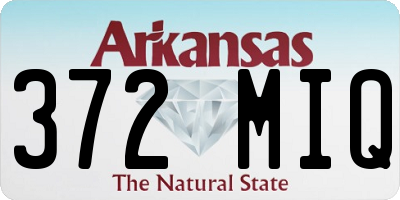 AR license plate 372MIQ