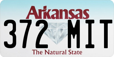 AR license plate 372MIT